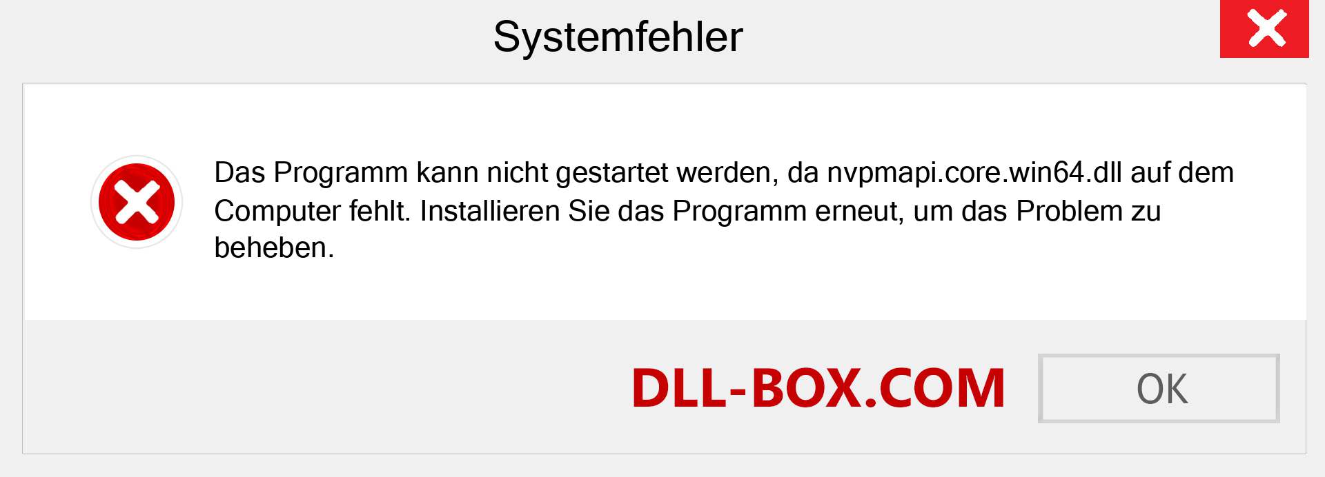 nvpmapi.core.win64.dll-Datei fehlt?. Download für Windows 7, 8, 10 - Fix nvpmapi.core.win64 dll Missing Error unter Windows, Fotos, Bildern